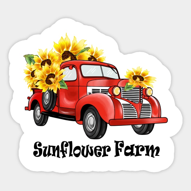 Sunflower Farm Sticker by AMER.COM